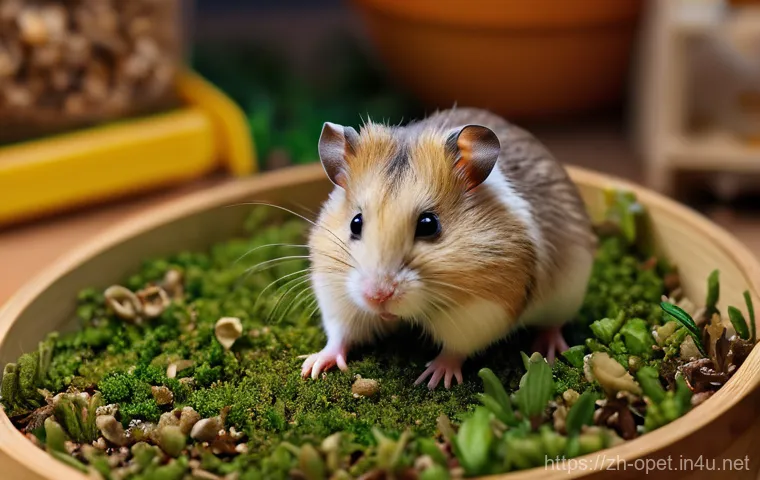 햄스터 용품 세트 추천 - Here are three detailed image generation prompts in English, focusing on hamster care and well-being...